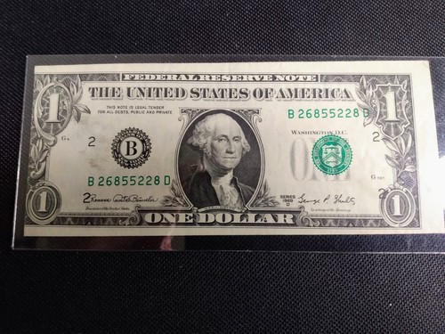 Banconota errore dollaro - errore,
