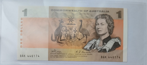 One dollar australia - one,