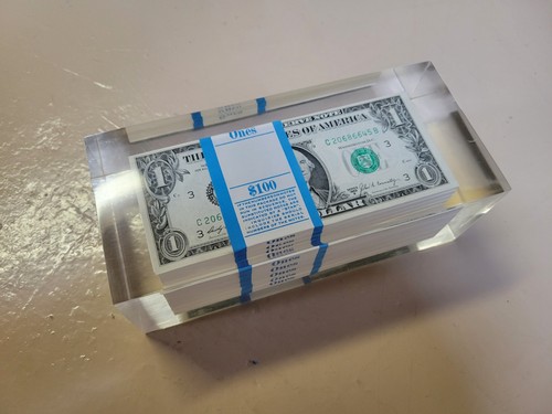 Vintage lucite peso carta 500 - lucite,