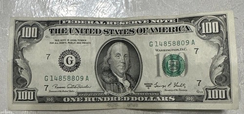 1969 100 banconota cento - $100,
